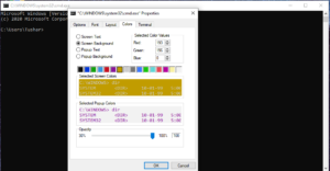 Windows 10 : cmd transparent