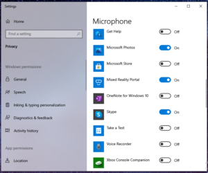 microphone not working windows 10