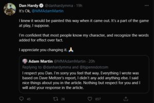 Dan Hardy Tweet