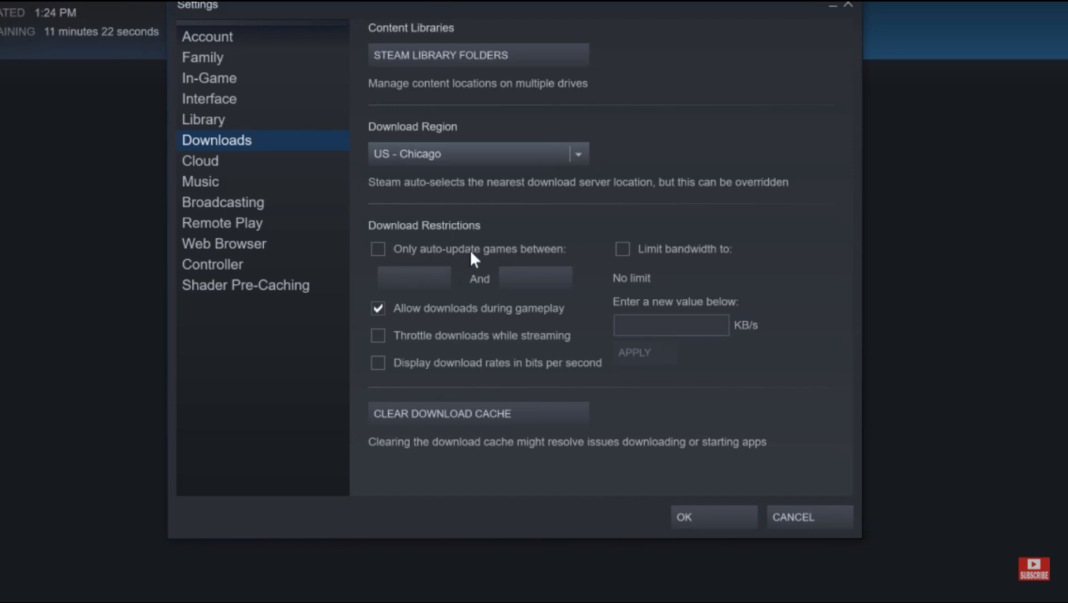how to increase download speed on steam
