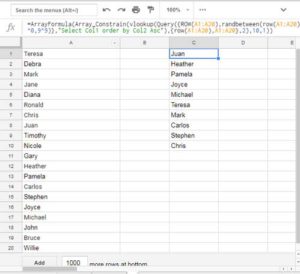 How to Randomize the Order of Rows in Google Sheets