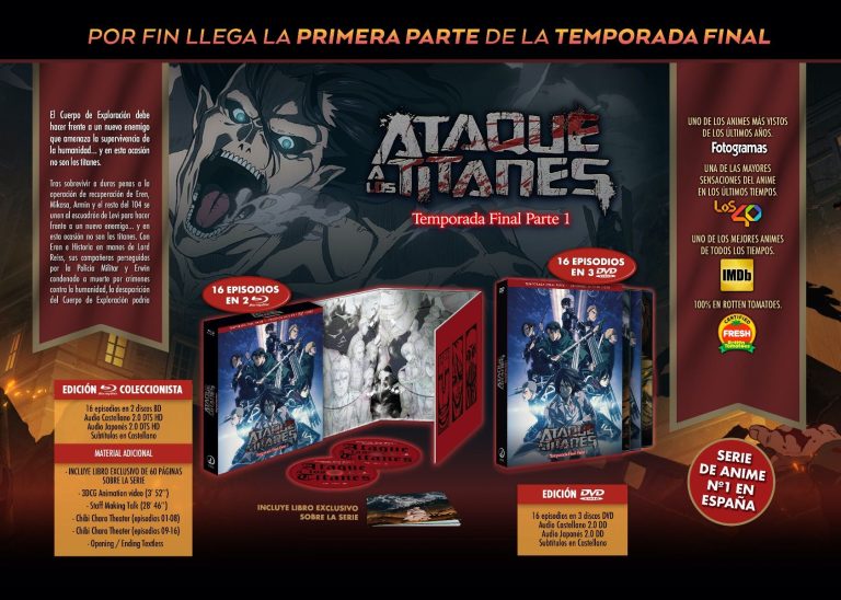 Attack on Titan Season Finale – Part 1 on Blu-ray and DVD on sale March 25