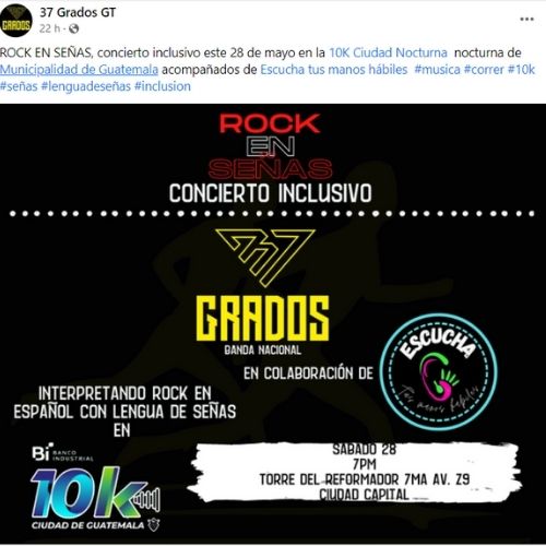 Inclusive rock concert in Guatemala
