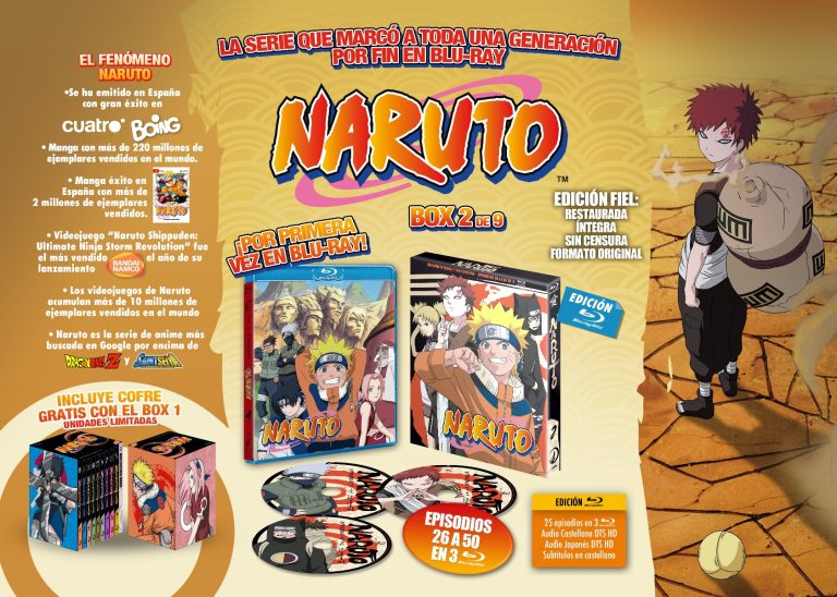 Details of the second box of Naruto on Blu-ray available on June 29