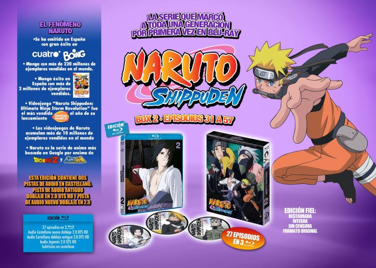 Naruto Shippuden, Box 02. Details of the editions on sale on July 27