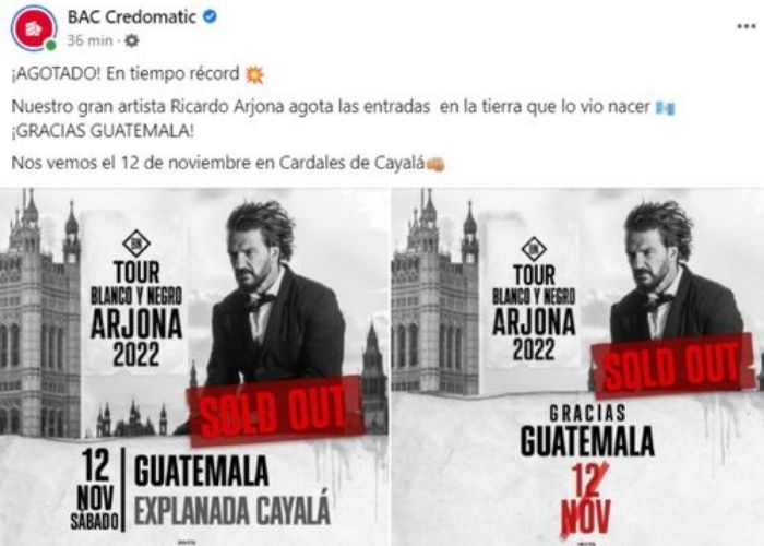 Ricardo Arjona sold out the tickets for his concert in Guatemala 2022 (2)