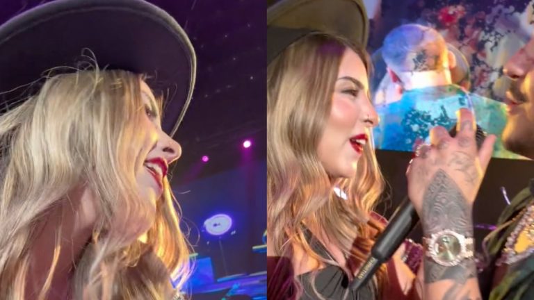 Video: Christian Nodal sings to a fan during a concert and they say he looks like Belinda